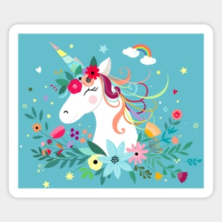 Whimsical Unicorn Love Sticker